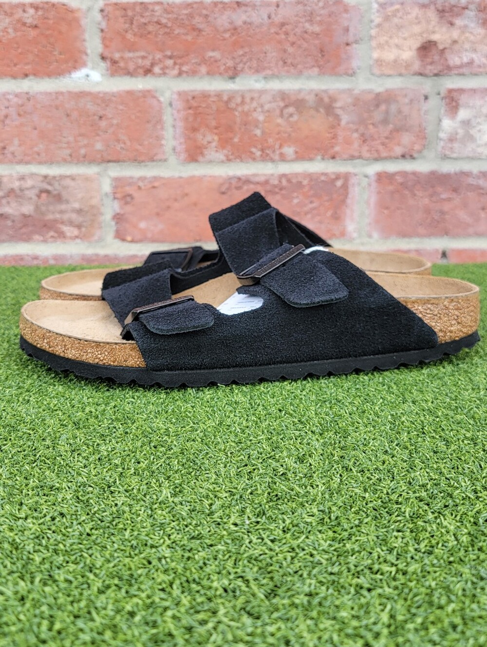 Birkenstock Womens Black Suede Two-Strap Slide Sandals - US Size 9M - Picture 7 of 10